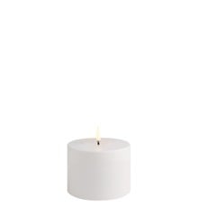 Uyuni - Outdoor LED pillar candle - White - 10,1x7,8 cm (UL-OU-WH10178)