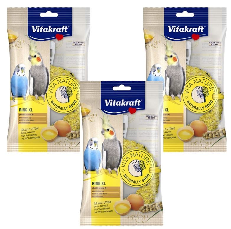 Vitakraft - Vita Nature® Ring XL for parakeets x 3 - Kjæledyr og utstyr