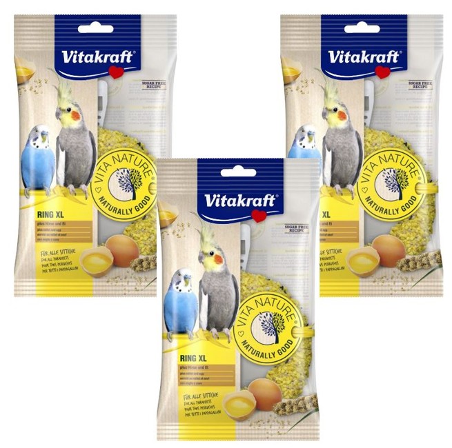 Vitakraft - Vita Nature® Ring XL med æg, til parakit x 3stk