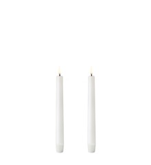 Uyuni - LED taper lys / 2-pak - Nordic white - 2,3x20,5 cm