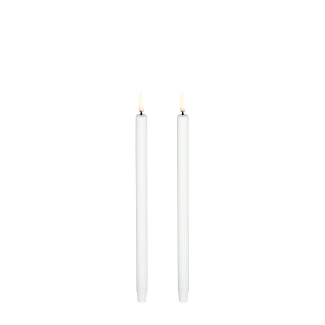 Uyuni - LED taper lys / 2-pak - Nordic white - 1,3x25 cm