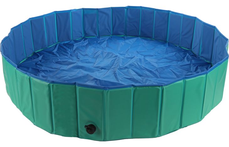 Flamingo - Doggy Splash Pool Green/Blue L 160X30CM - (540058500219) - Kjæledyr og utstyr