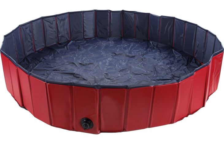 Flamingo - Doggy Splash Pool Red/Blue L 160x30CM - (540058500220) - Kjæledyr og utstyr