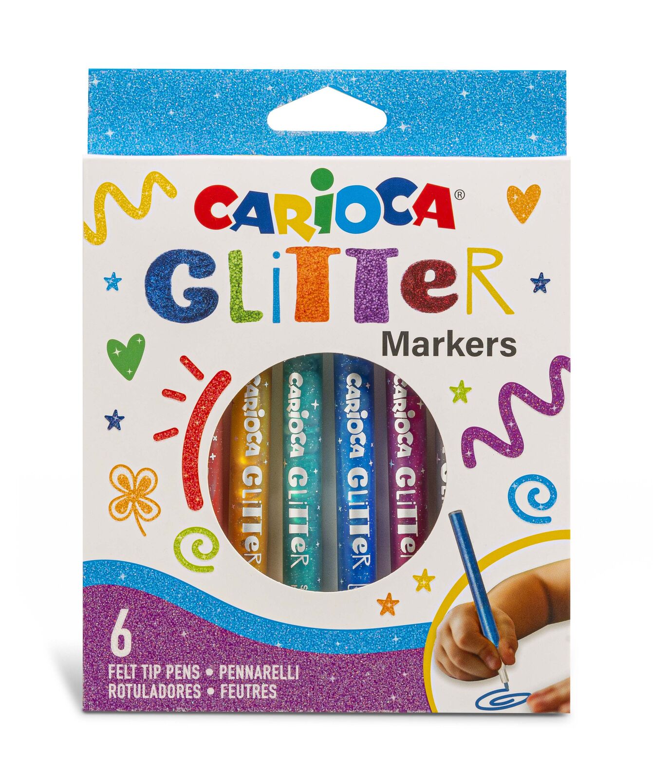 Carioca - Glitter Markers, 6 pcs (809438) - Leker
