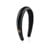 Balmain Paris - Black Leather Puffed Headband with Gold Plated Logo thumbnail-1