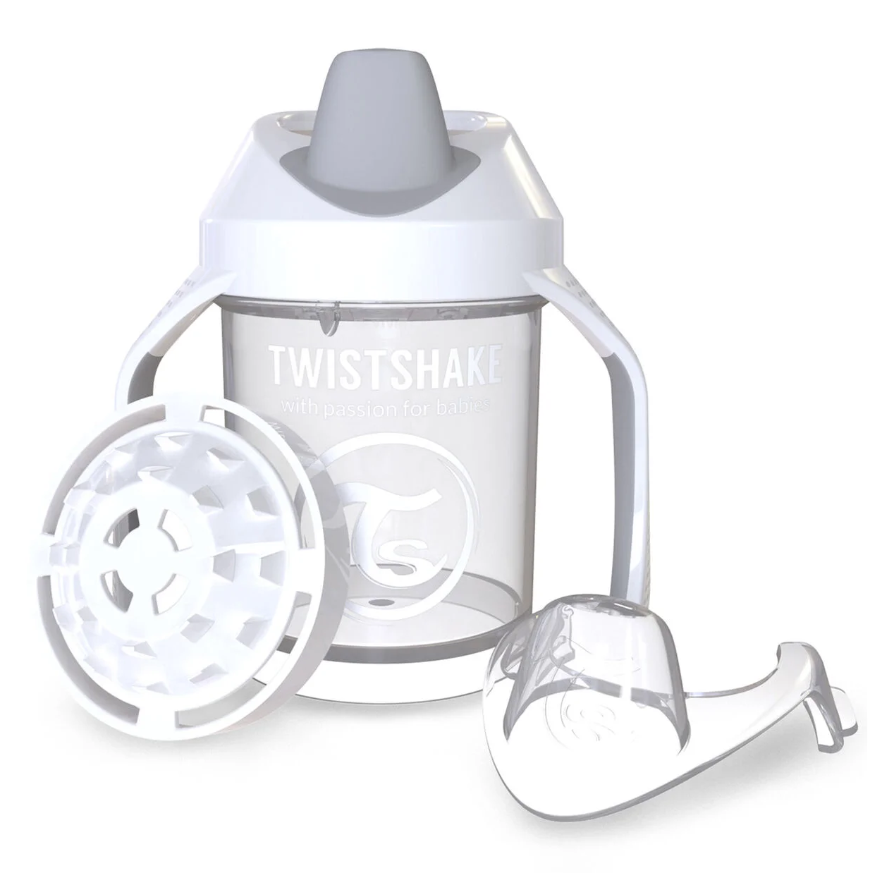 Twistshake - Mini Cup 4+m White 230 ml - Baby og barn