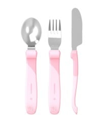 Twistshake - Learn Cutlery Stainless Steel 12+m Pastel Pink