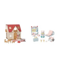 Sylvanian Families - New Red Roof Cosy Cottage Starter Home & Village Doctor Starter Set