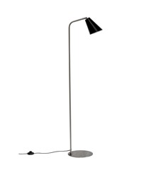 Dyberg Larsen - Oswald black / brushed steel floor lamp (7271)