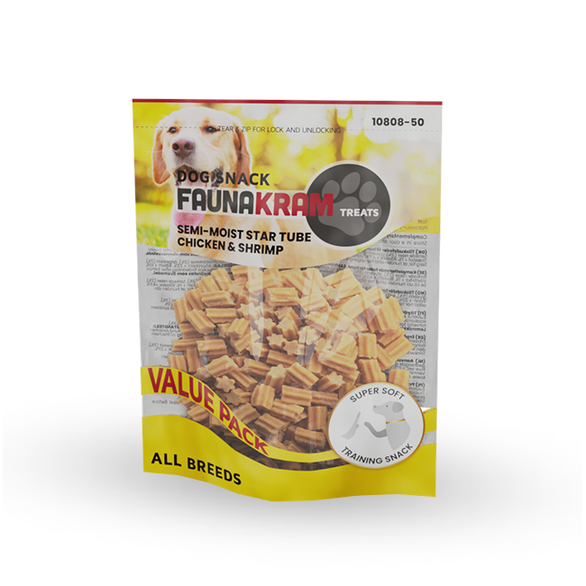 Faunakram - Snack semi-moist startube chicken-shrimp 300g