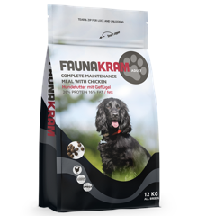 Faunakram - 12 kg. Voksen hundefoder med Kylling  26-16
