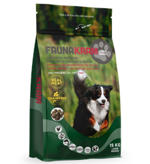 Faunakram  - 15 kg.Hundefoder  Large breed med frisk kød , kylling , Kornfri