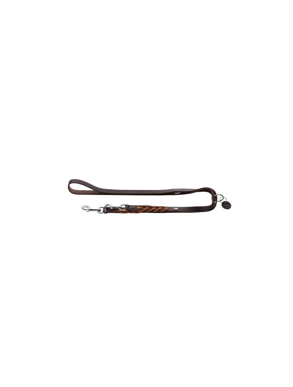 Hunter - Training leash Solid Education Cord 20/200, dark brown/orange - (69325) - Kjæledyr og utstyr