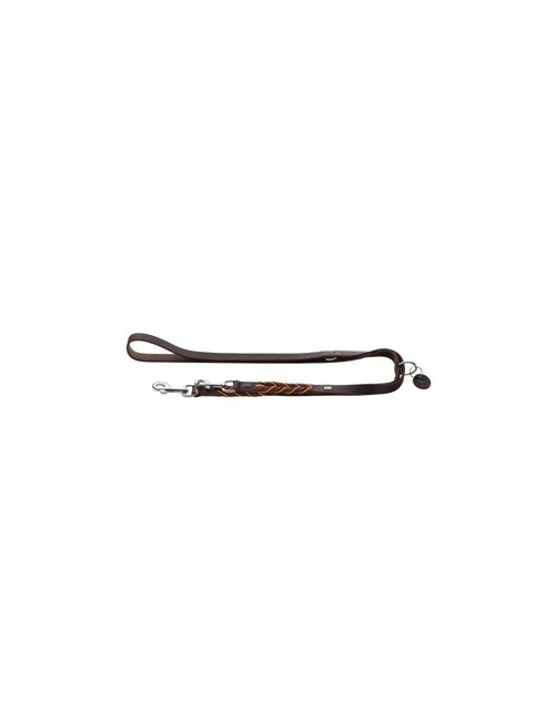 Hunter - Training leash Solid Education Cord 20/200, dark brown/orange - (69325)
