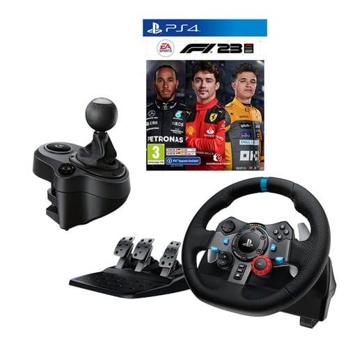 Køb Logitech - G29 Driving Force PS3/PS4/PS5 + Driving Shifter With F1 23 For PS4 - Bundle - Fri fragt