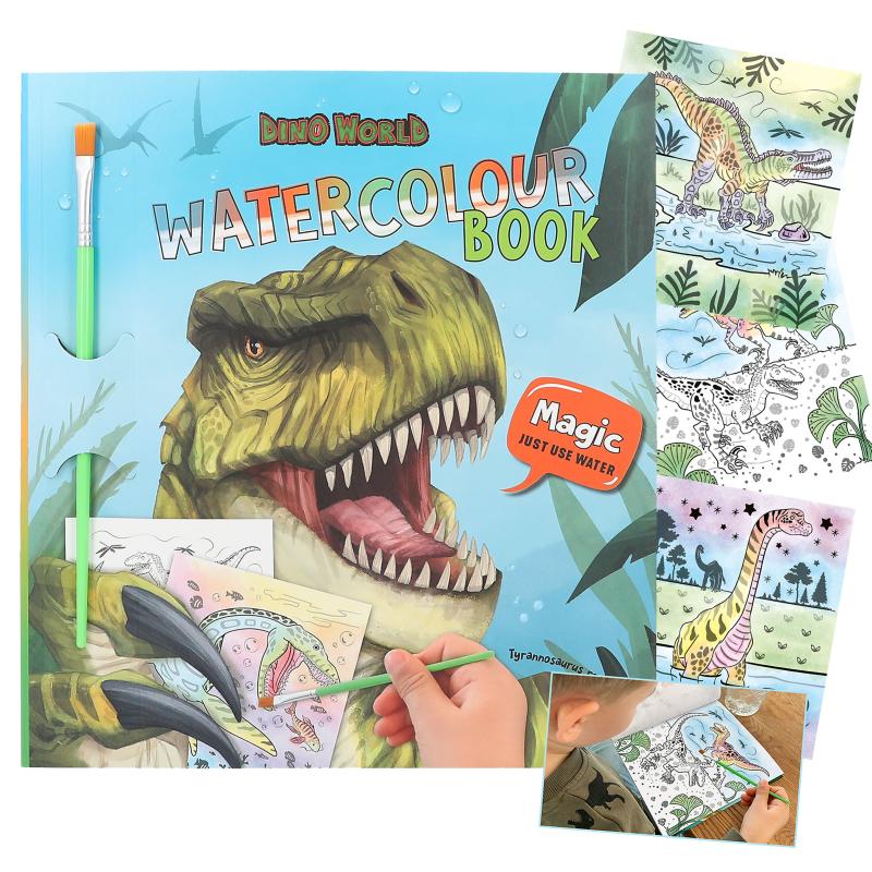 Dino World - Watercolour Book - 412578 - Leker