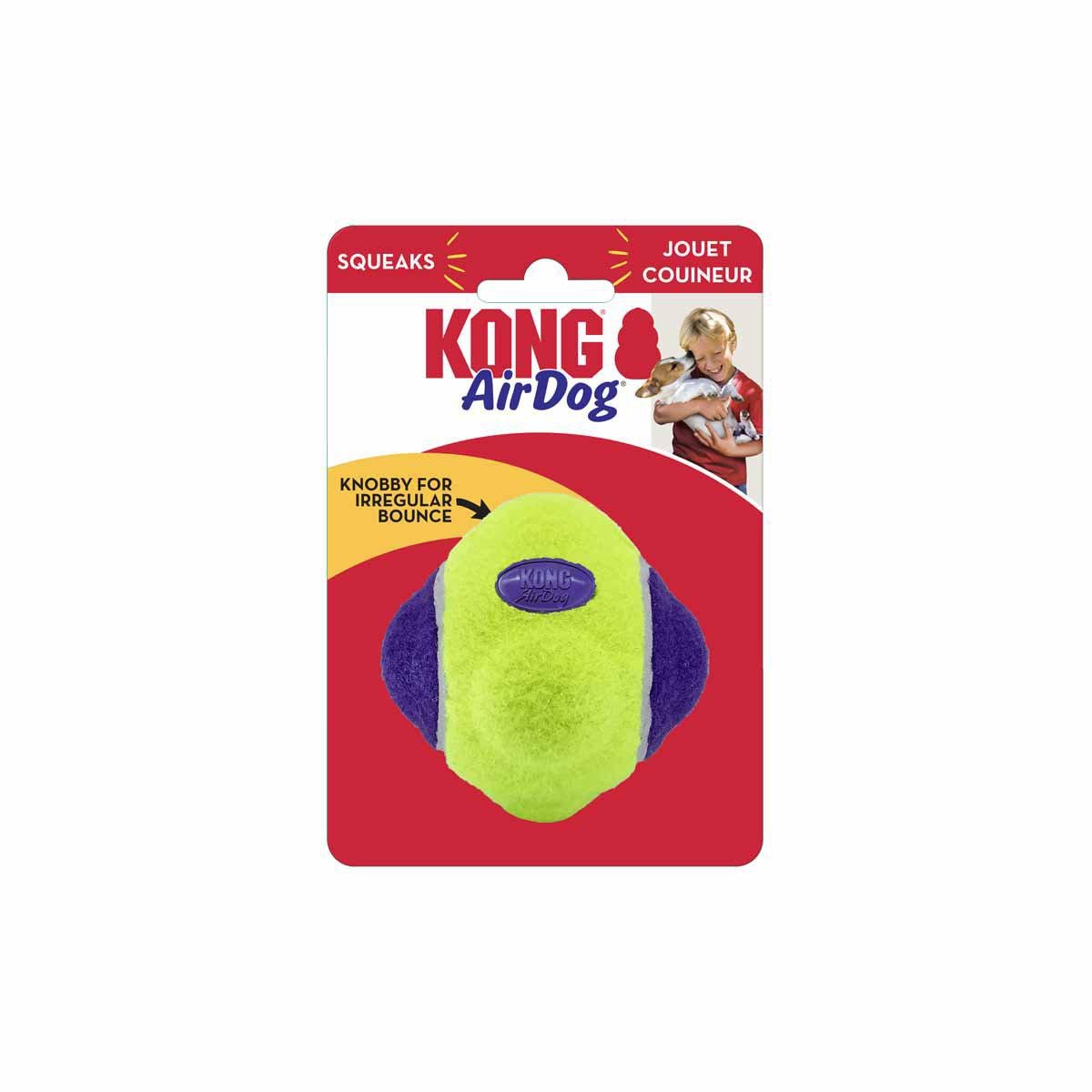 KONG - Airdog Squeaker Knobby Ball Xs/S (634.6226) - Kjæledyr og utstyr