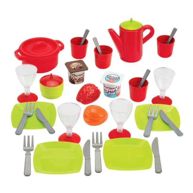 Ecoiffier - Eating set with accessories in box (I-2603)