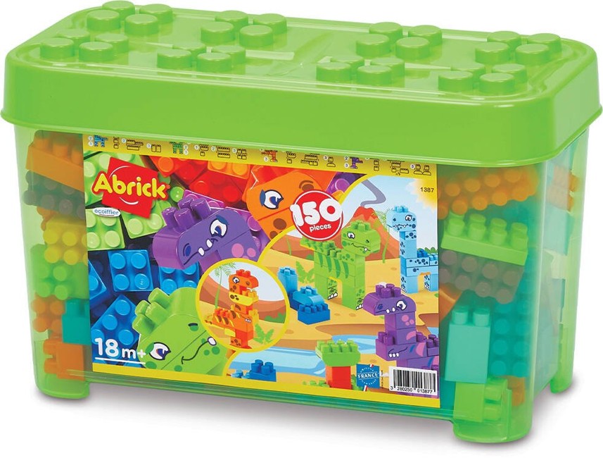 Abrick - Box with dinosaur building blocks (150 pcs) (I-1387)