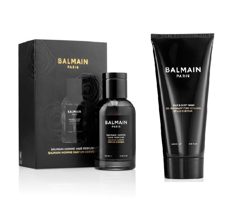 Balmain Paris - Limited Edition Touch of Romance Homme Frag Hair Perfume 100 ml + Balmain Paris - Signature Men's Line Hair & Body Wash 200 ml