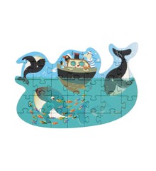 Scratch Europe - Contour puzzle - whales - (466181192)
