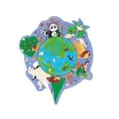 Scratch Europe - Contour puzzle - the world - (466181196)