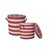 Rice - Laundry Basket in Raffia  Aubergine stripes thumbnail-1