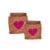 Rice - Square Raffia Storage Small and Large TEA with Red Heart thumbnail-1