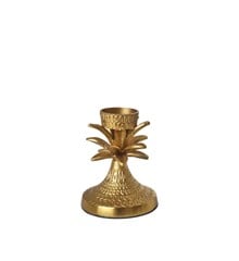Rice - Golden Palm Tree Shaped Metal Candle Holder Small