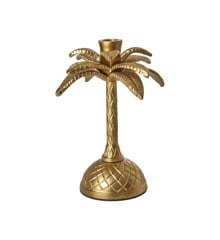 Rice - Golden Palm Tree Shaped Metal Candle Holder Large