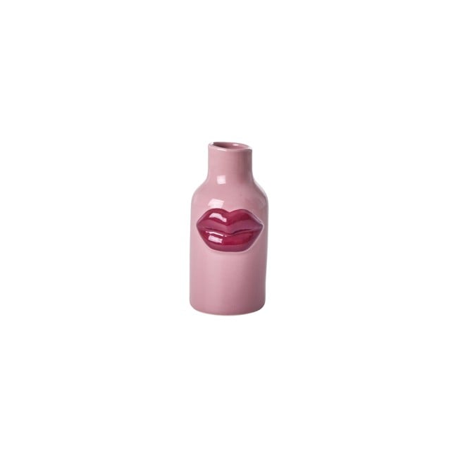 Rice - Ceramic Vase with Lips Ekstra Small Pink