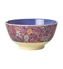 Rice - Melamine Bowl with Wild Vintage Flower Print - Medium