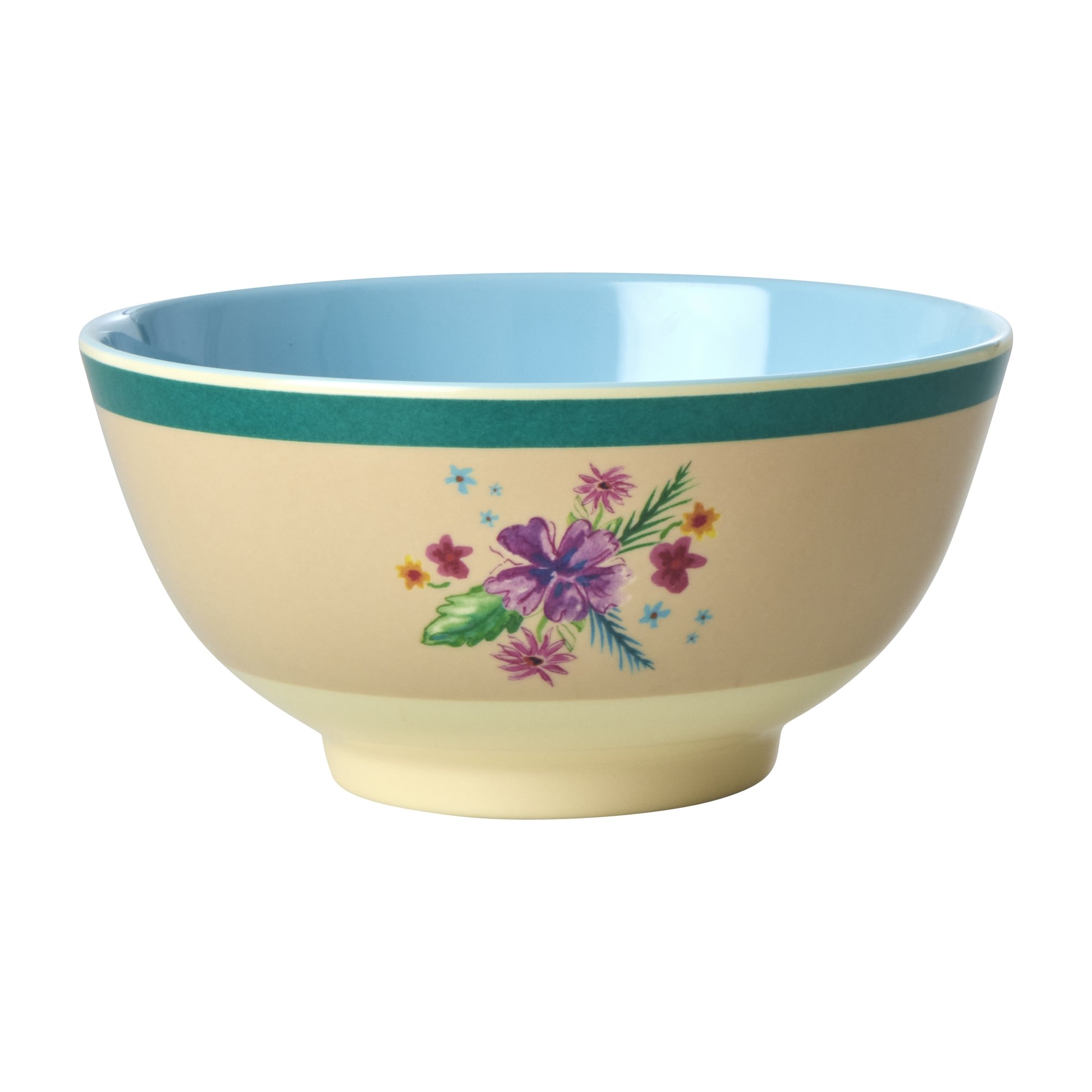 Rice - Melamine Bowl with Arda Bloom Print - Medium - Hjemme og kjøkken