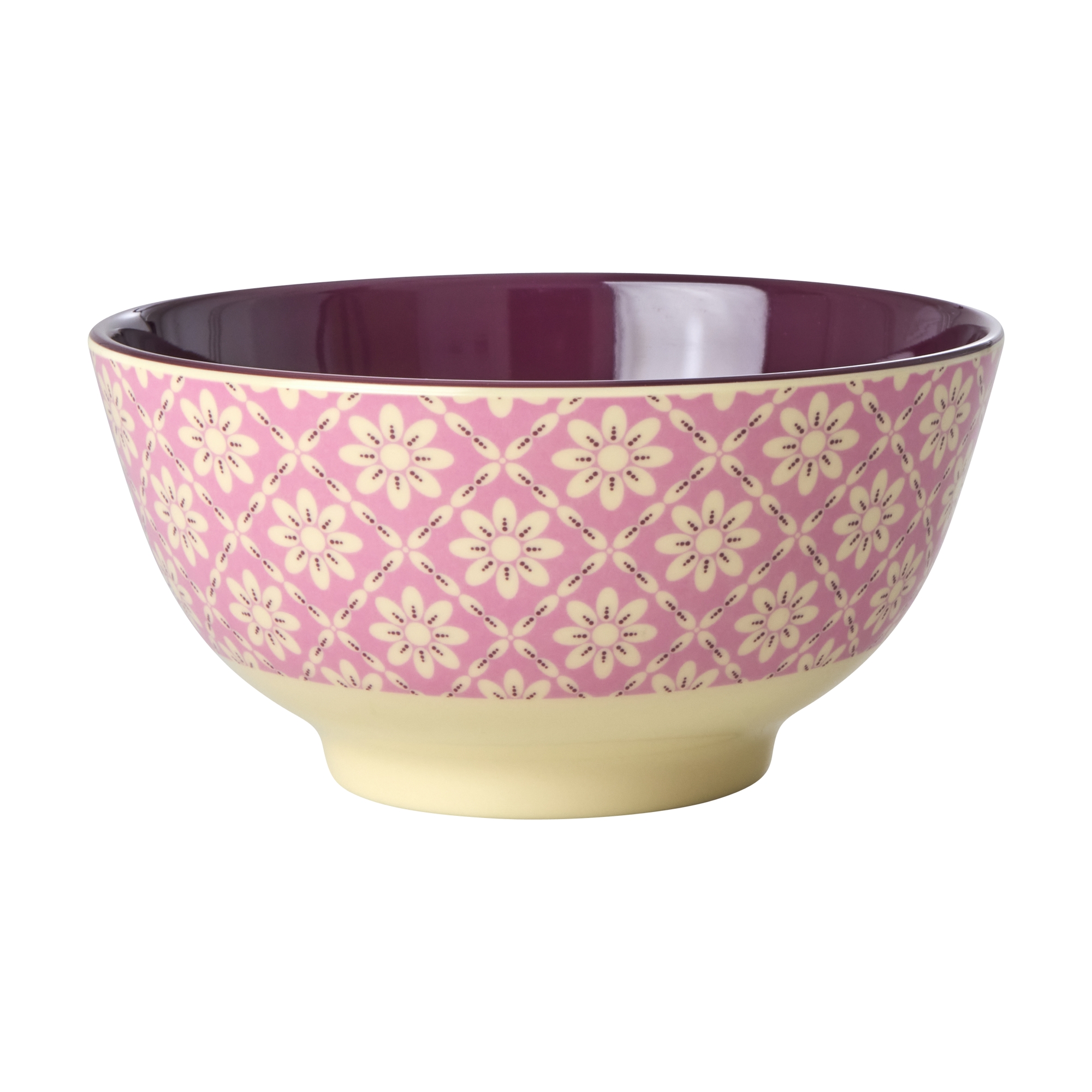 Rice - Melamine Bowl with Graphic Flower Print - Medium - Hjemme og kjøkken