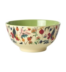 Rice - Melamine Bowl with Winter Rosebuds Print - Medium