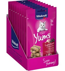 Vitakraft - Cat Treats - 8 x Cat Yums superfood with Duck and Elderberry 40g (bundle)