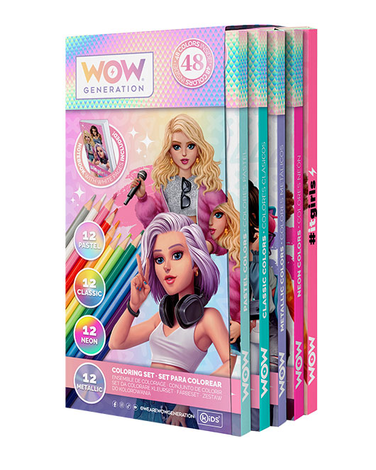 WOW Generation - 48 Coloured Pencils With Notebook (WOW00044-053) - Leker