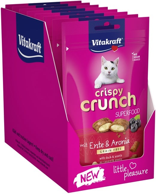 Vitakraft - Cat treats - 9 x Crispy Crunch with duck and chokeberry 40g (bundle)