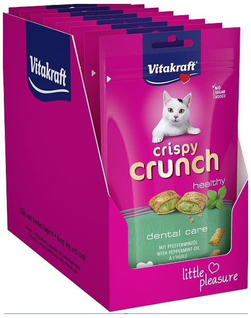 Vitakraft - Cat treats - 8 x Crispy Crunch with peppermint oil 40g (bundle)