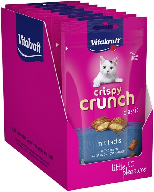 Vitakraft - Cat Treats - 9 x Crispy Crunch with salmon 40g (bundle)