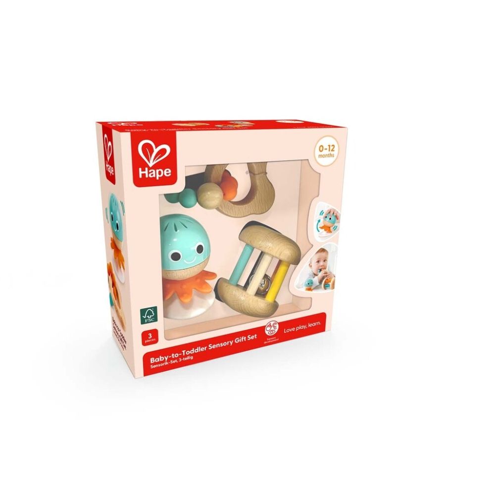 Hape - Baby-to-Toddler Sensory Gift Set (87-0126) - Leker