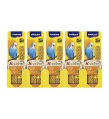 Vitakraft - Bird treats - 5 x Kräcker honey and sesame for budgies (bundle)