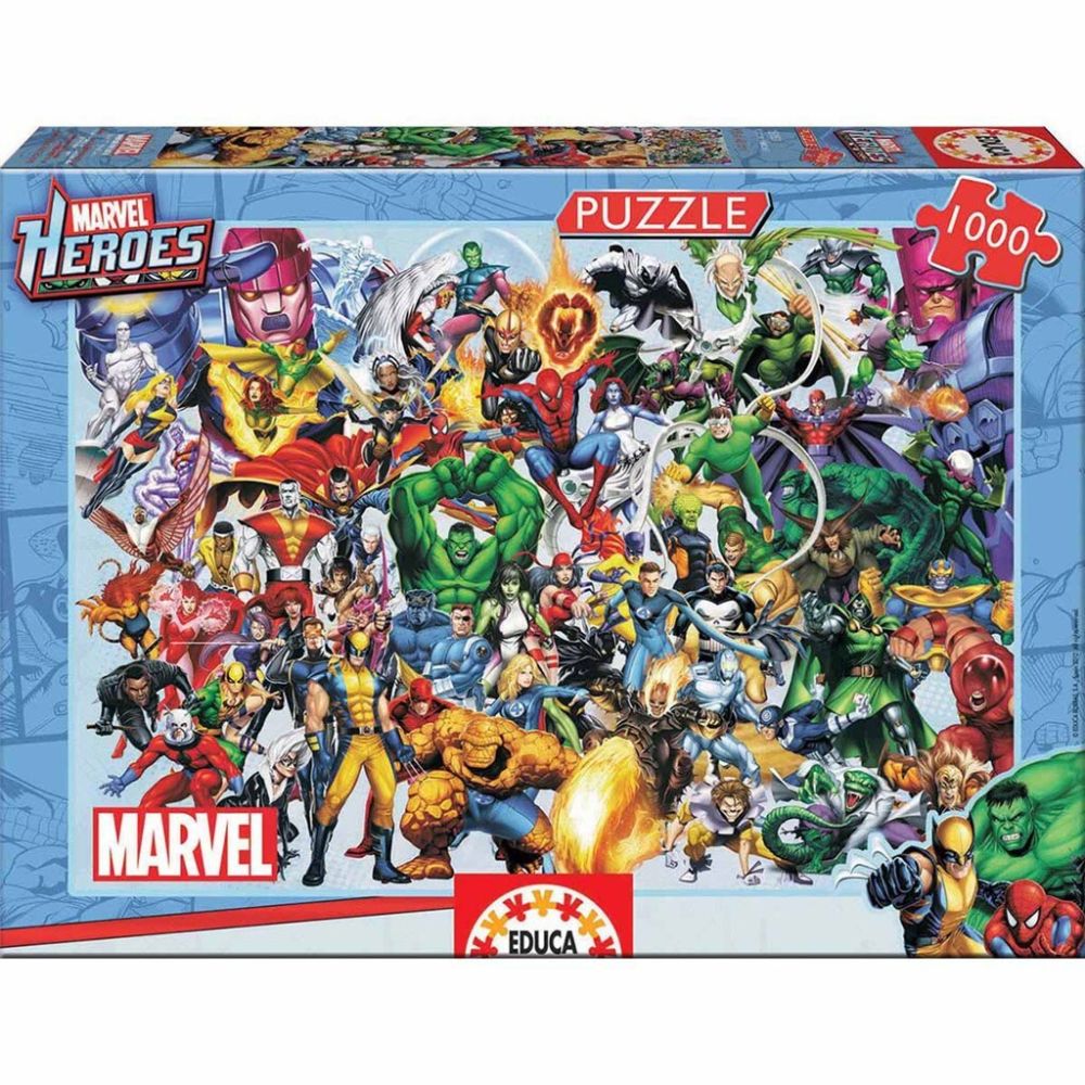 Educa - 1000 Marvel Heroes Puzzles (80-15193) - Leker