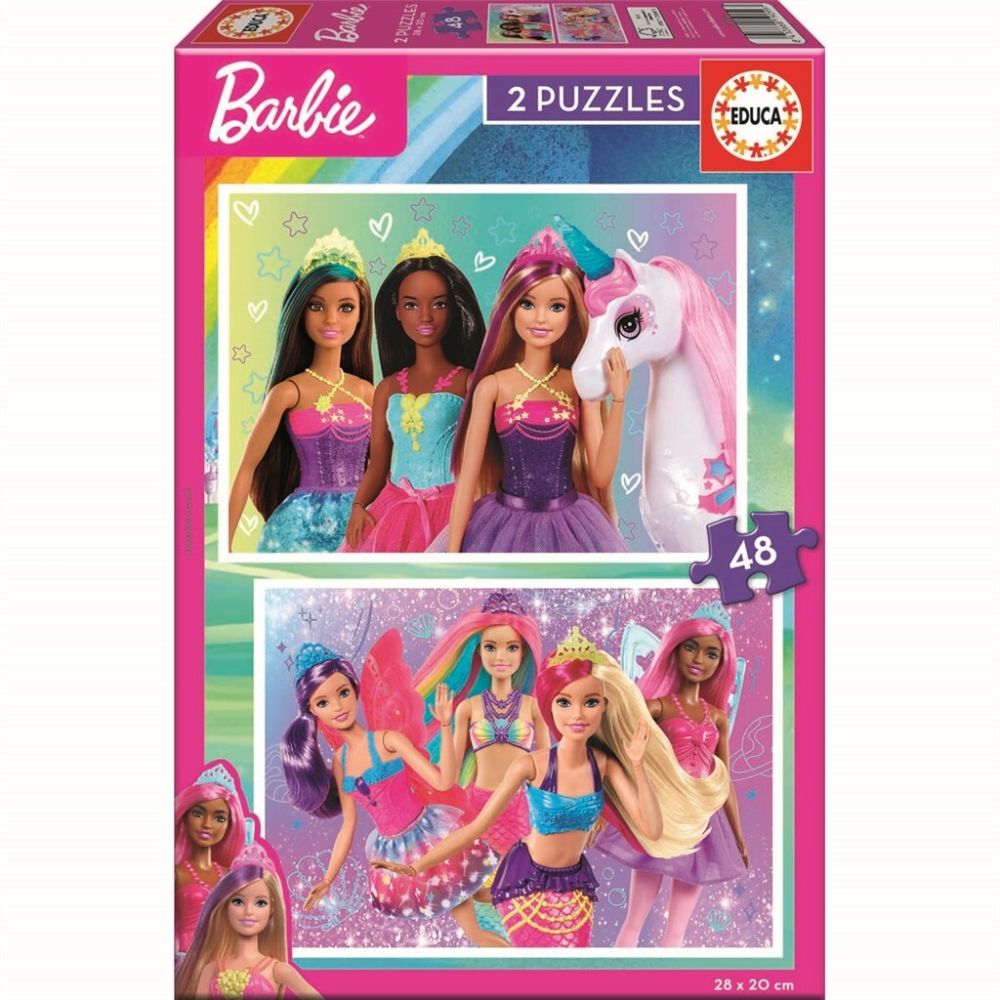 Educa - 2x48 Barbie 2 Puzzles (80-19299) - Leker
