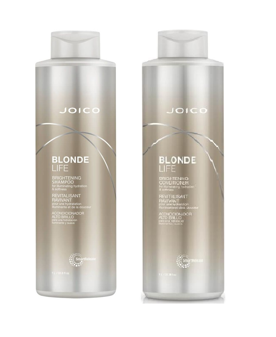 Joico - Blonde Life Brightening Shampoo 1000 ml + Joico - Blonde Life Brightening Conditioner 1000 ml - Skjønnhet