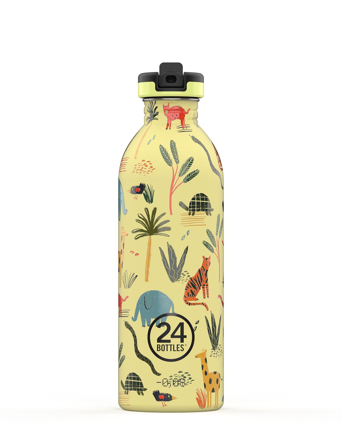 24 Bottles - Kids Collection - Urban Flaske 500 ml w. Sports Låg - Jungle Friends