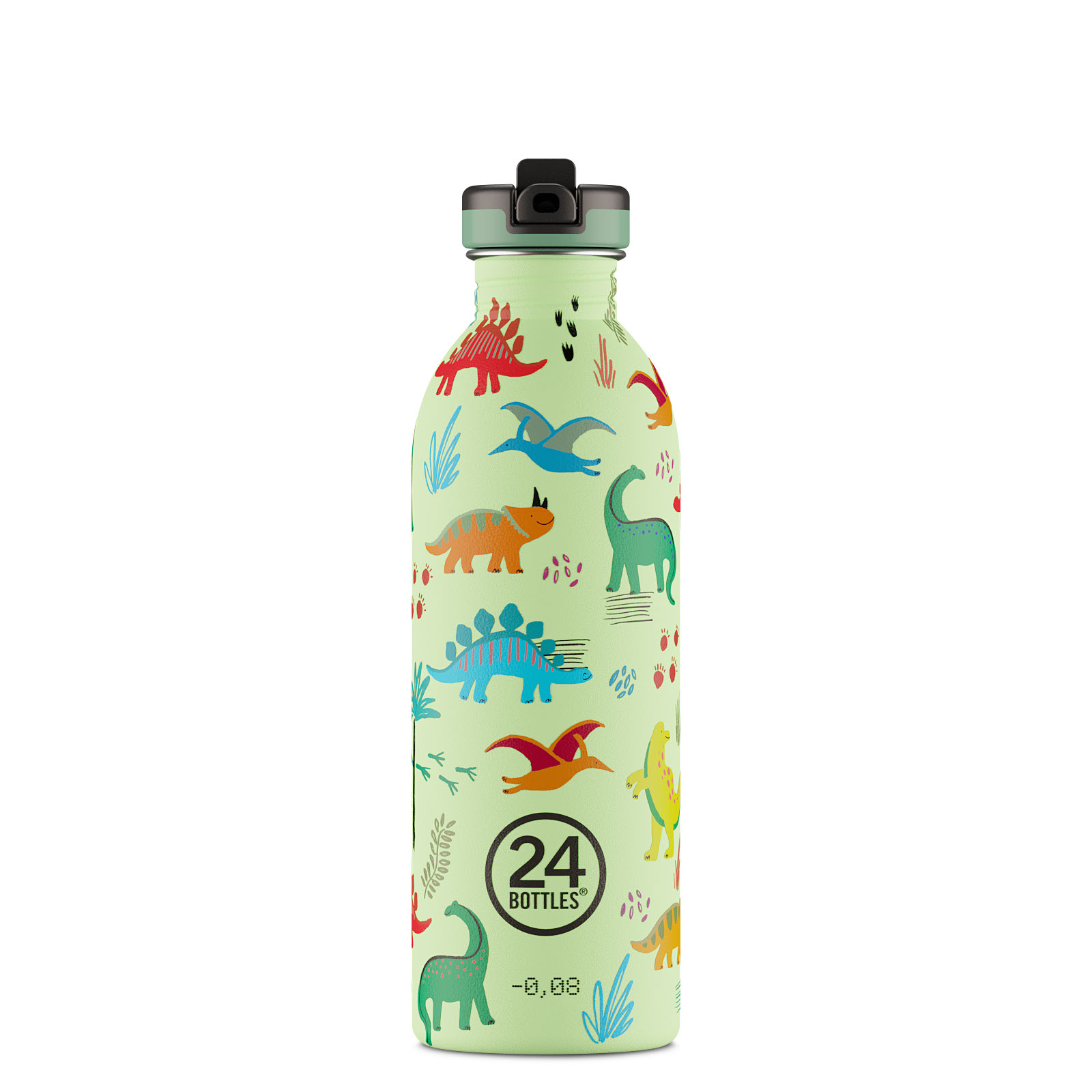 24 Bottles - Kids Collection - Urban Bottle 500 ml w. Sports Lid - Jurassic Friends (24B937) - Hjemme og kjøkken