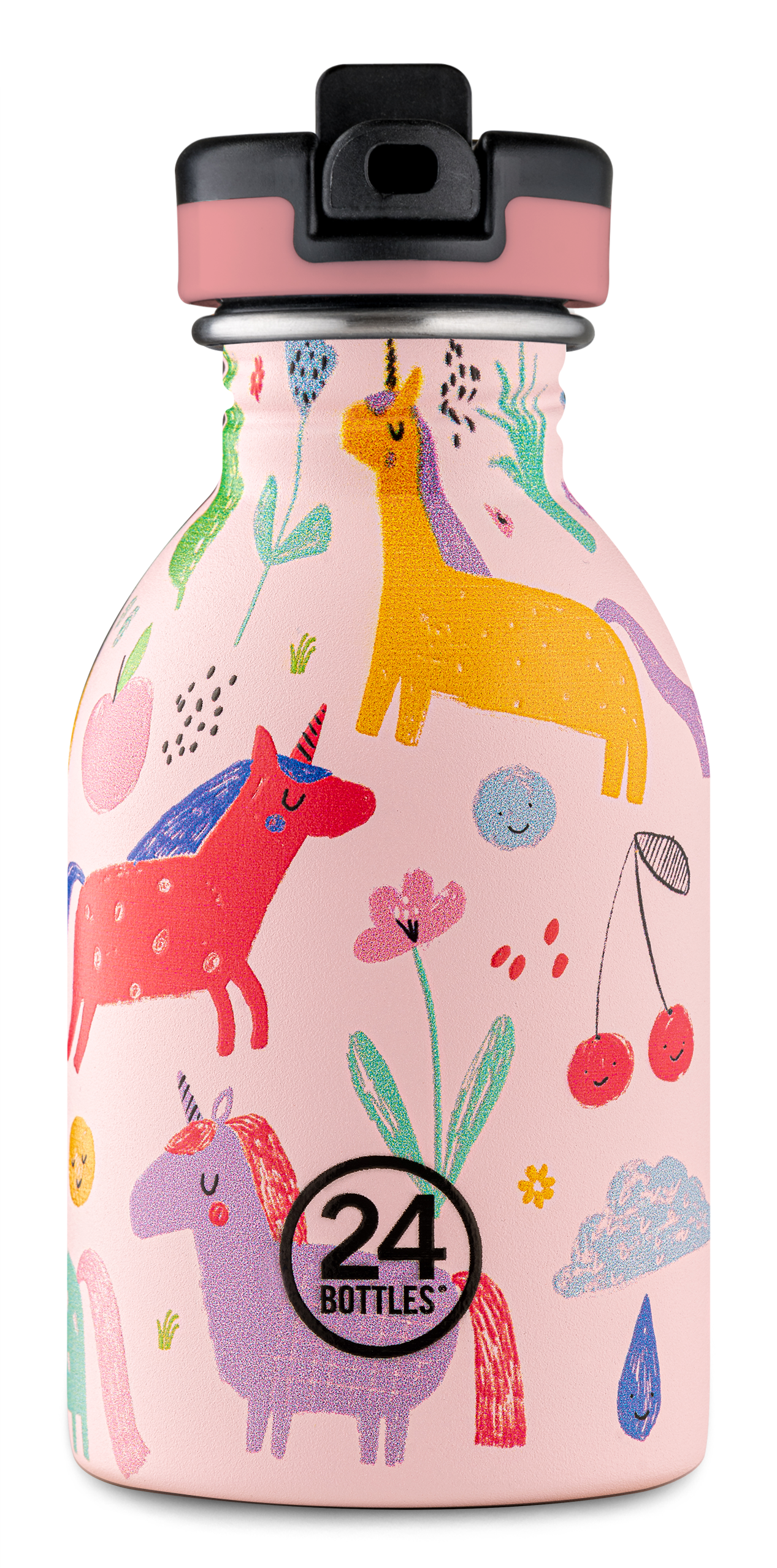 24 Bottles - Kids Collection - Urban Bottle 250 ml w. Sports Lid - Magic Friends (24B931) - Hjemme og kjøkken
