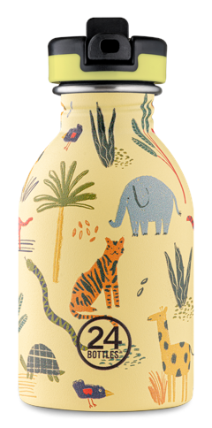 24 Bottles - Kids Collection - Drikkedunk med sportslåg 250 ml Jungle Friends