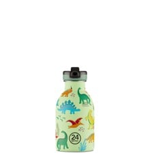 24 Bottles - Kids Collection - Urban flaske 250 ml w. Sports låg - Jurassic Friends